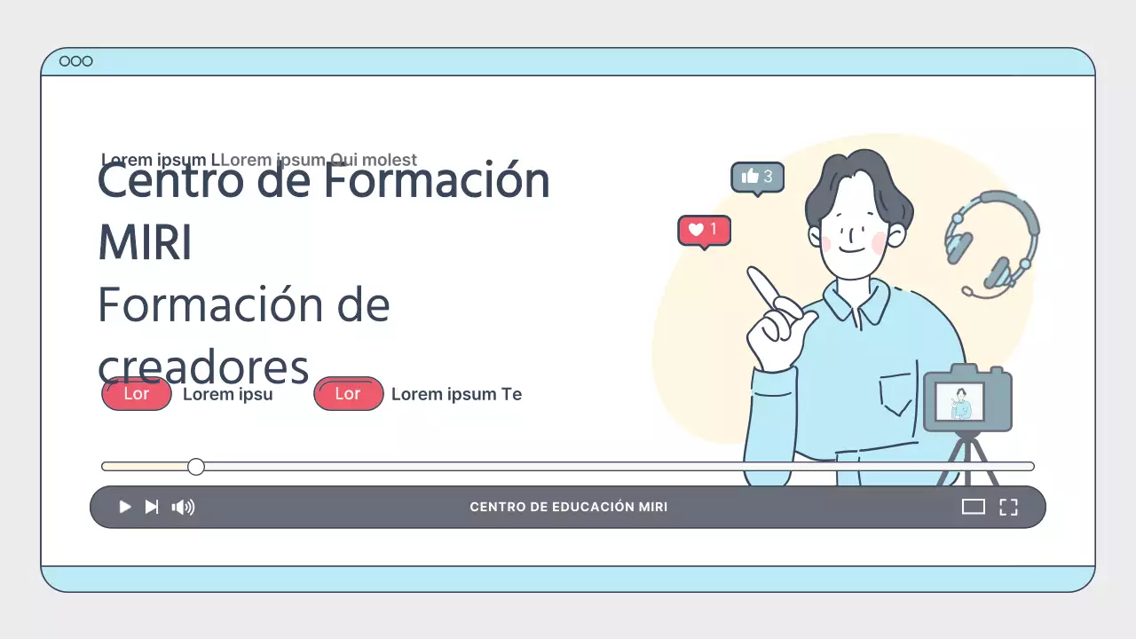 Sencilla guía de formación de creadores en blanco y azul claro