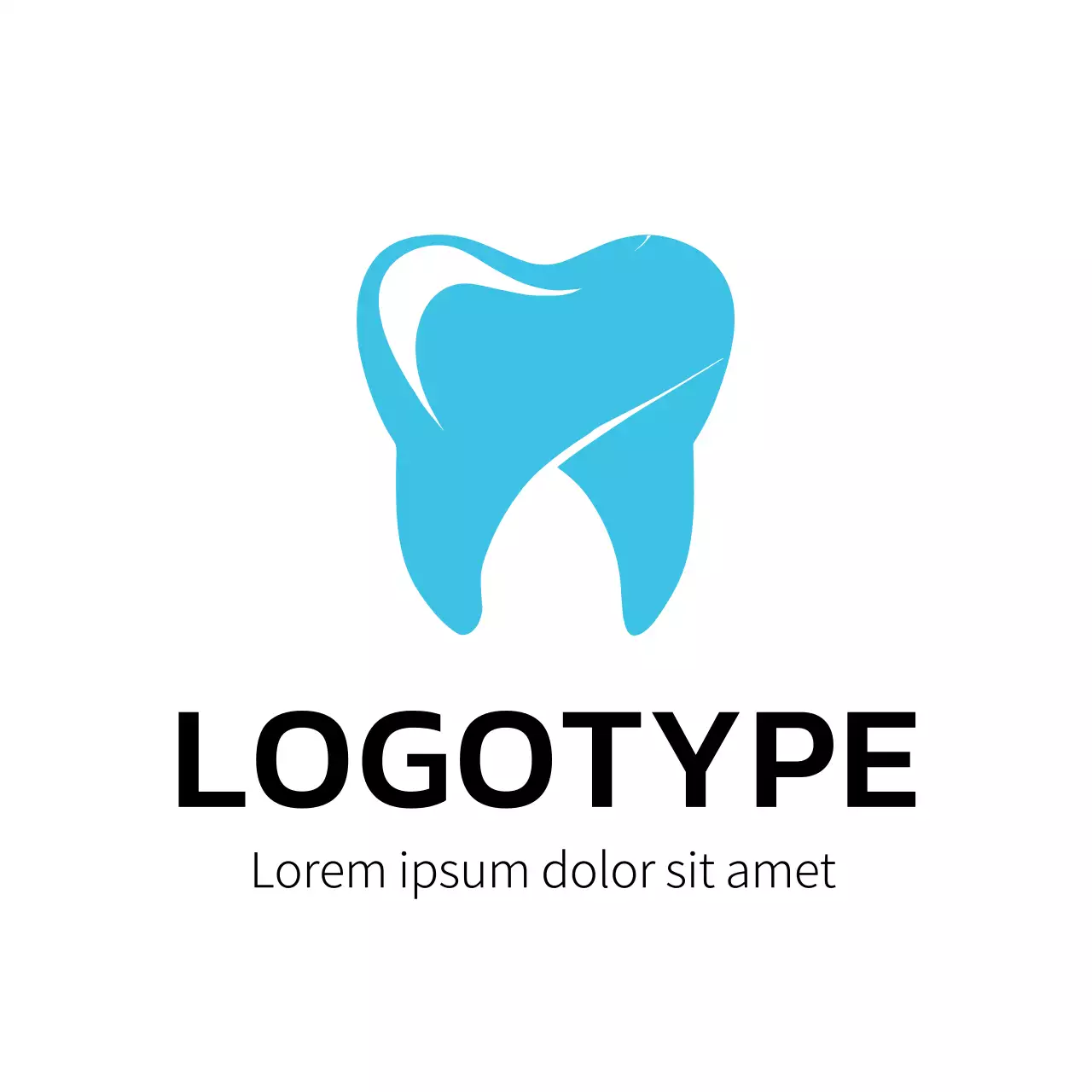Blue Minimal Dental Logo
