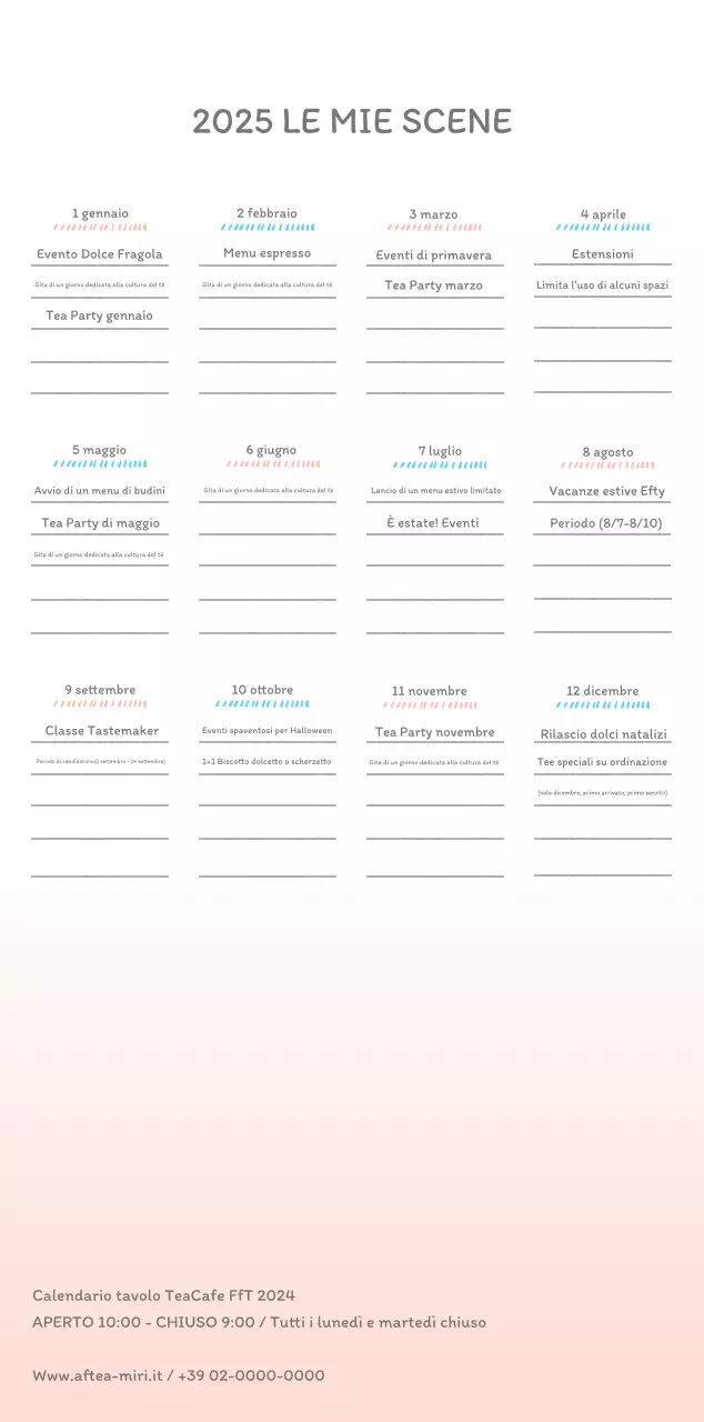 Simpatici calendari con illustrazioni di peluche