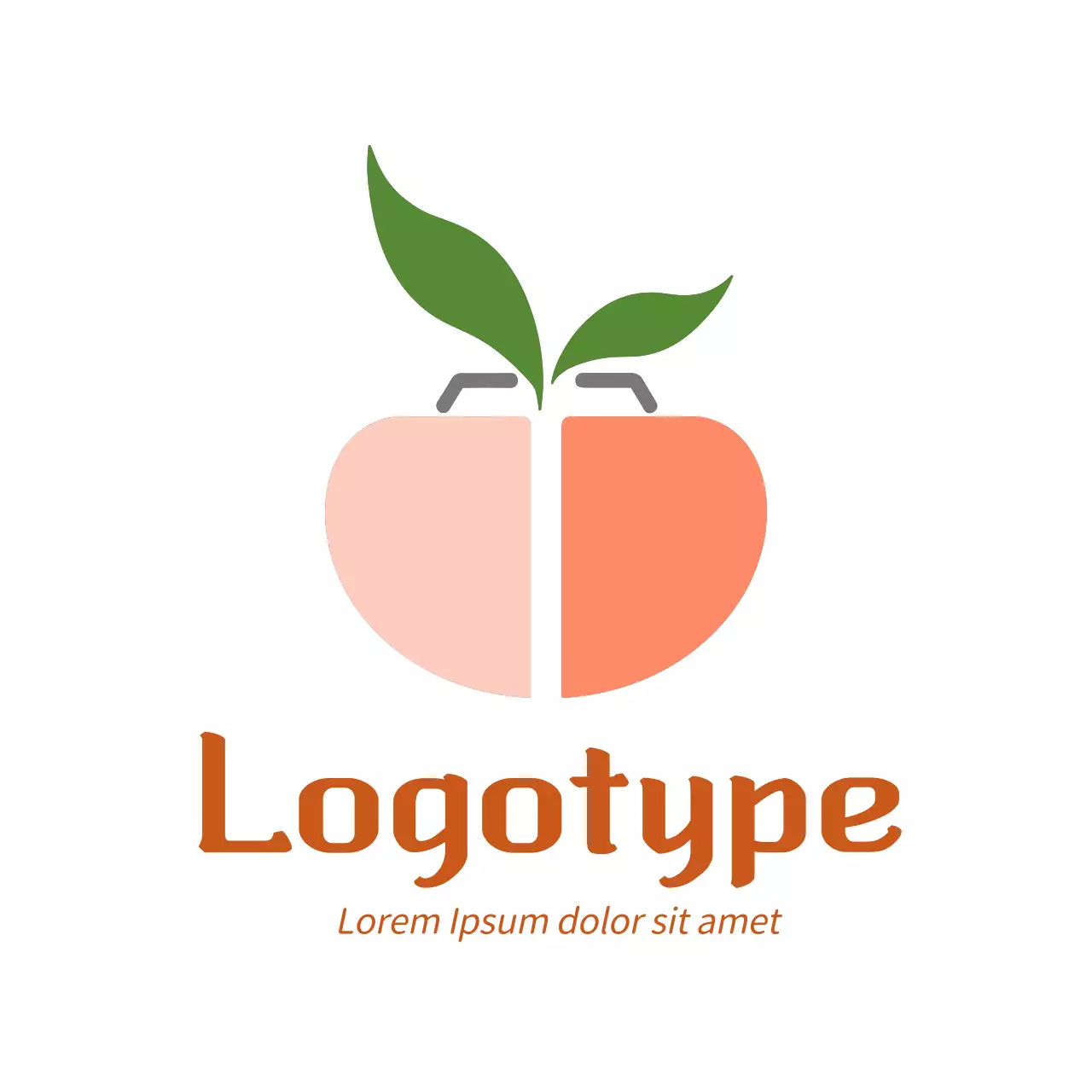 Orange Minimal Design Logo