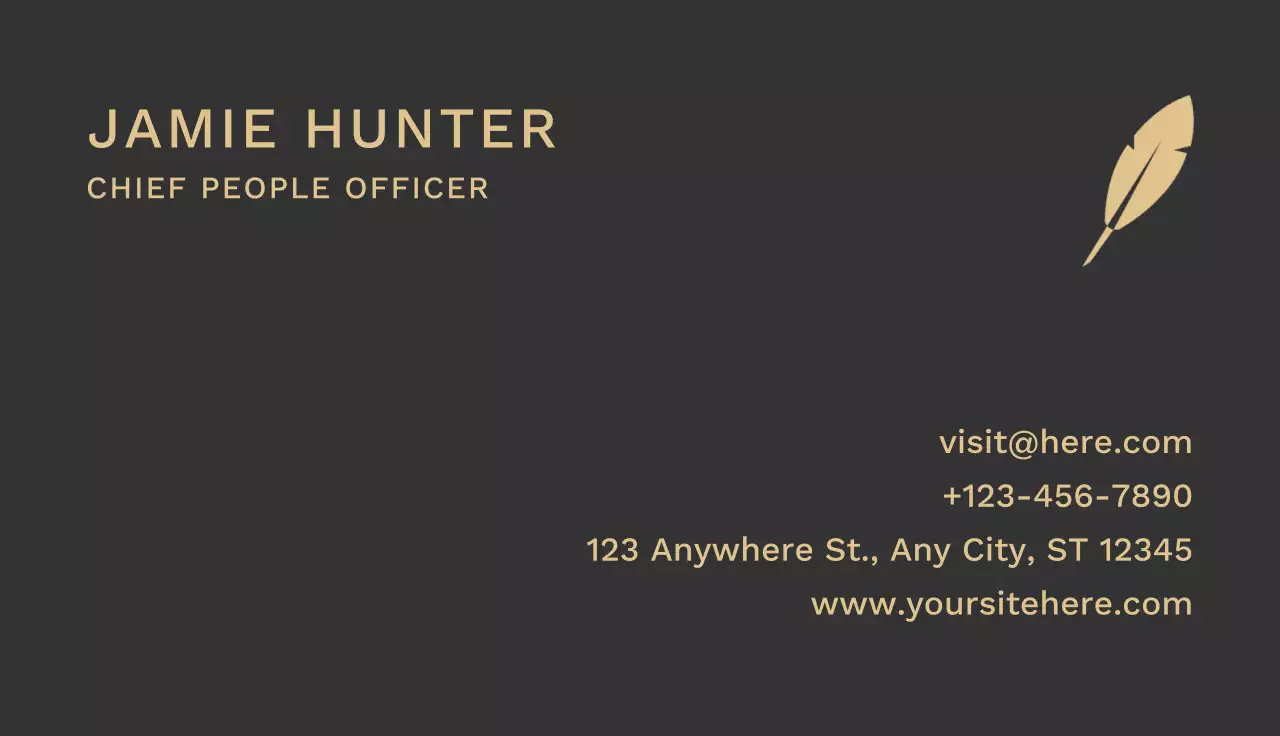 Black Elegant Business Card