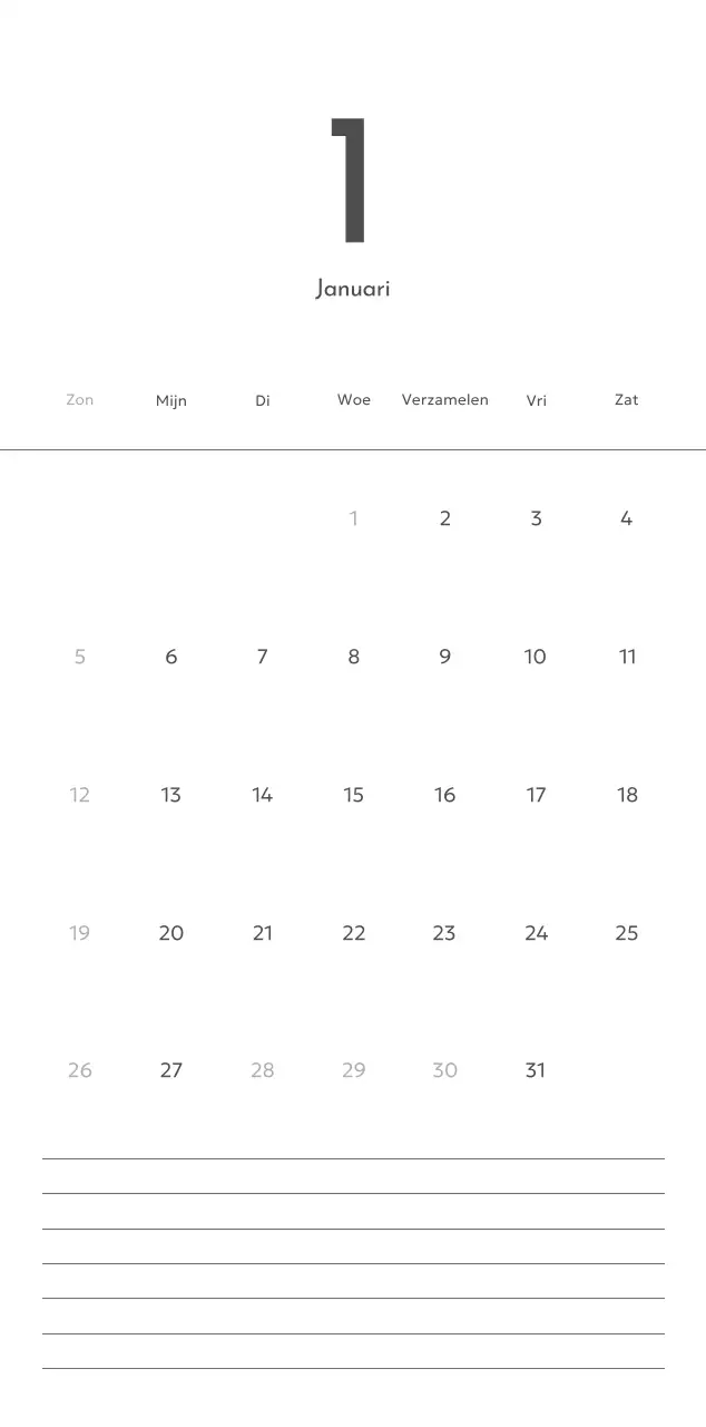 Een fotokalender met een strakke, stedelijke uitstraling