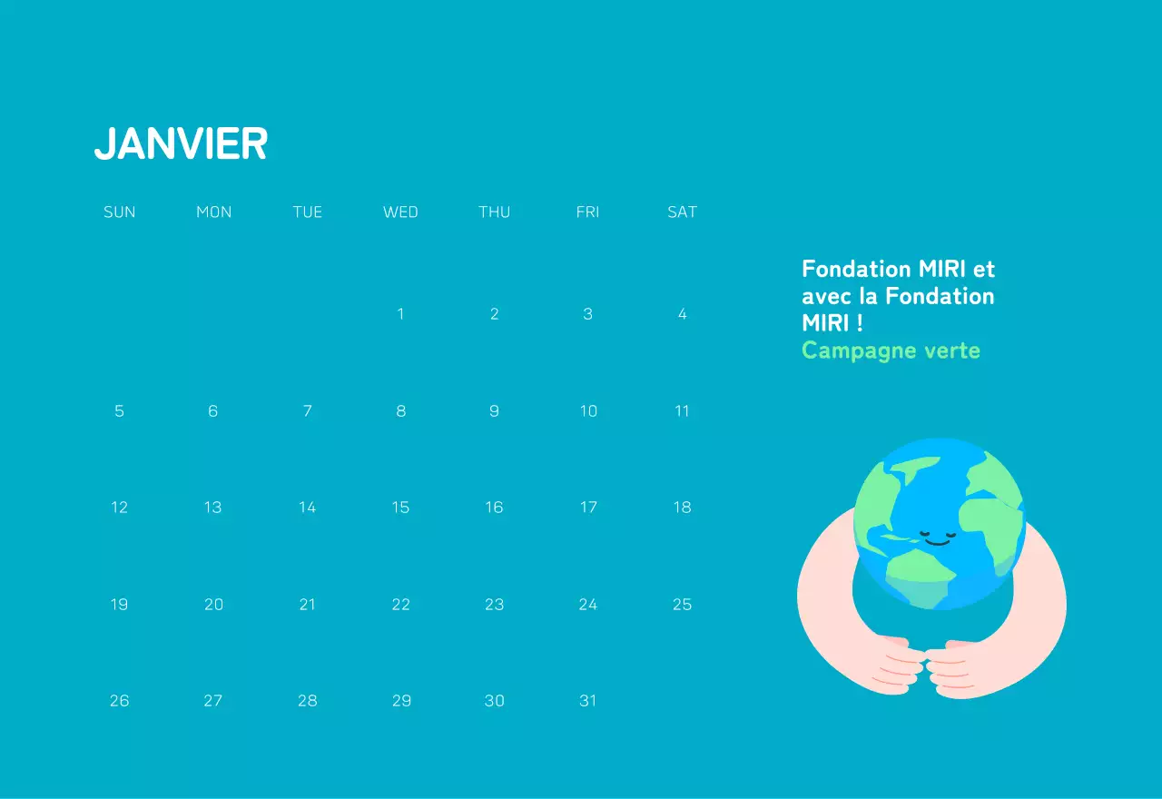 Une fondation sociale qui célèbre les fêtes de fin d'année avec des illustrations colorées de personnes et de la planète.