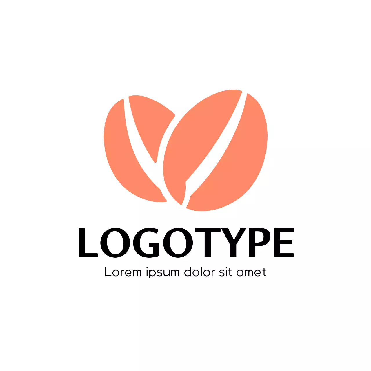 Orange Abstract Design Logo