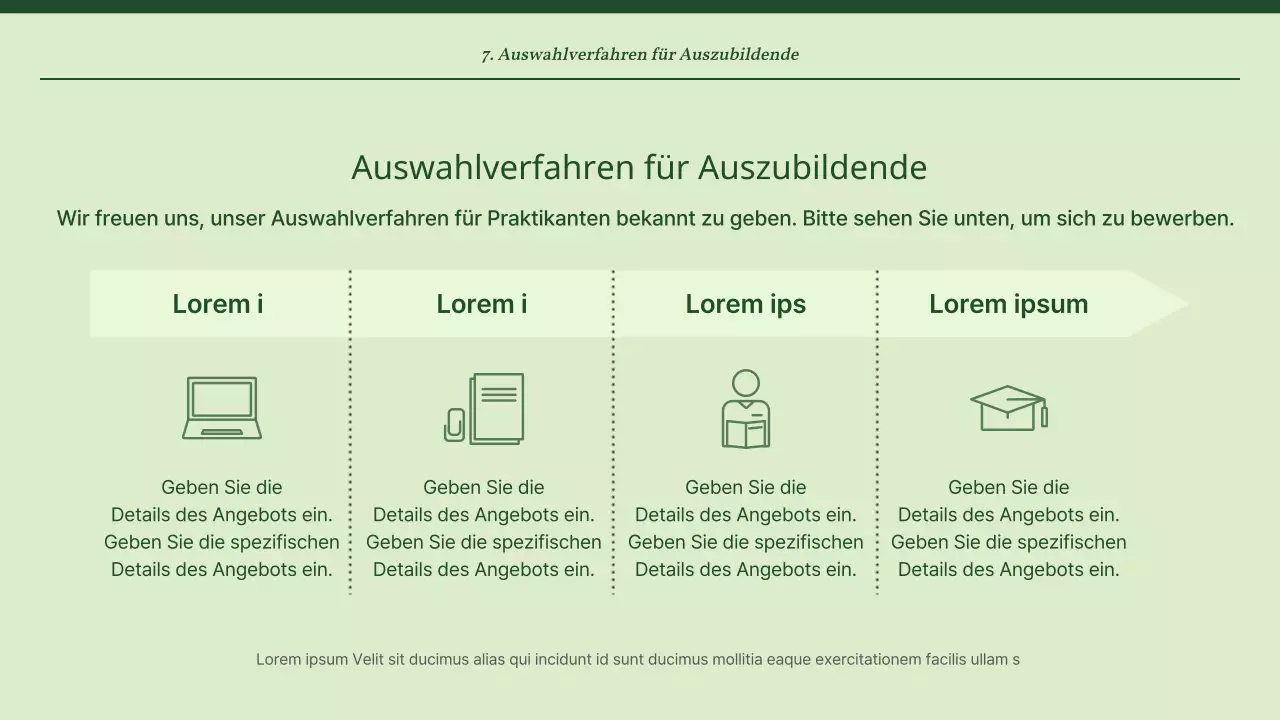 Einfache, grüne und minzige Schulungsmaterialien für Berater
