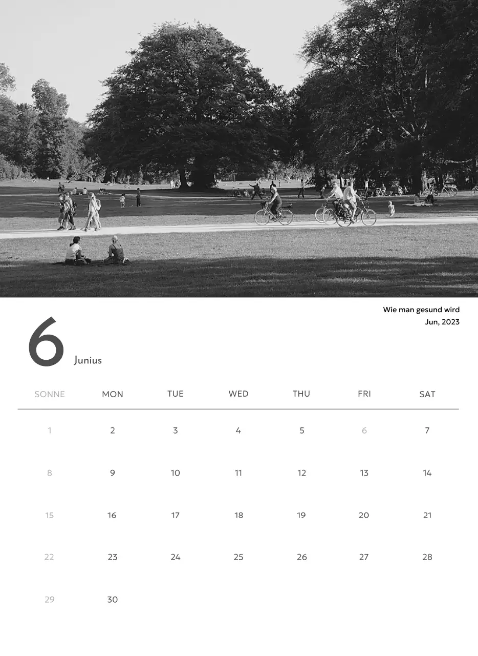 Ein Fotokalender mit klarem, urbanem Charakter