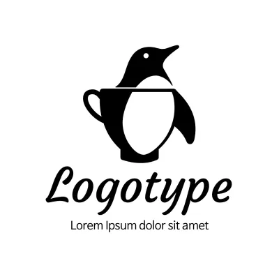 Black Minimalist Design Logo