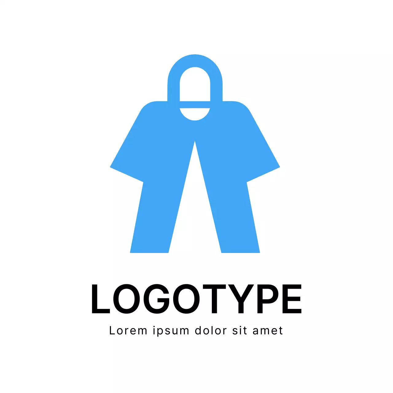 Blue Minimalist Design Logo