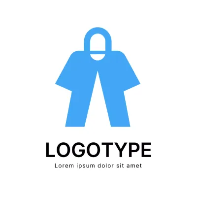 Blue Minimalist Design Logo