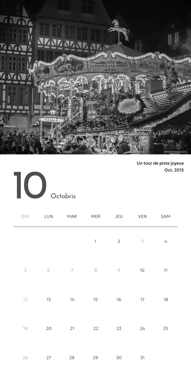 Un calendrier photo à l'allure urbaine et épurée