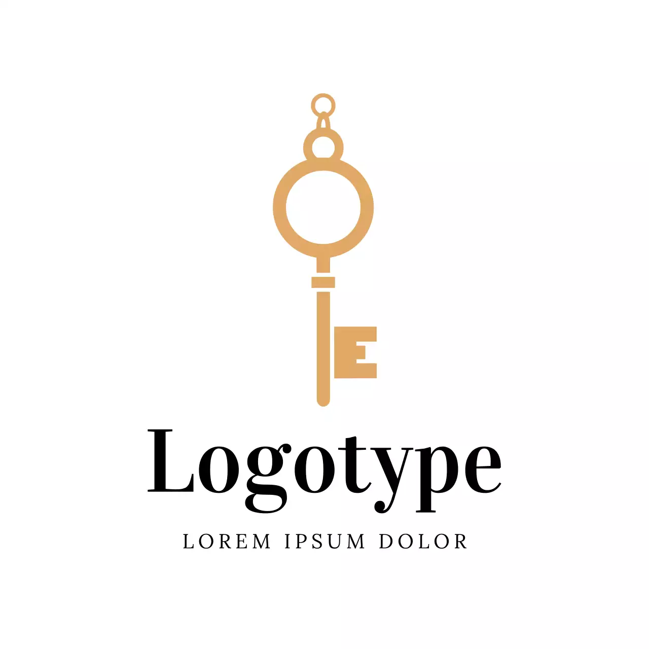 Gold Minimal Design Logo