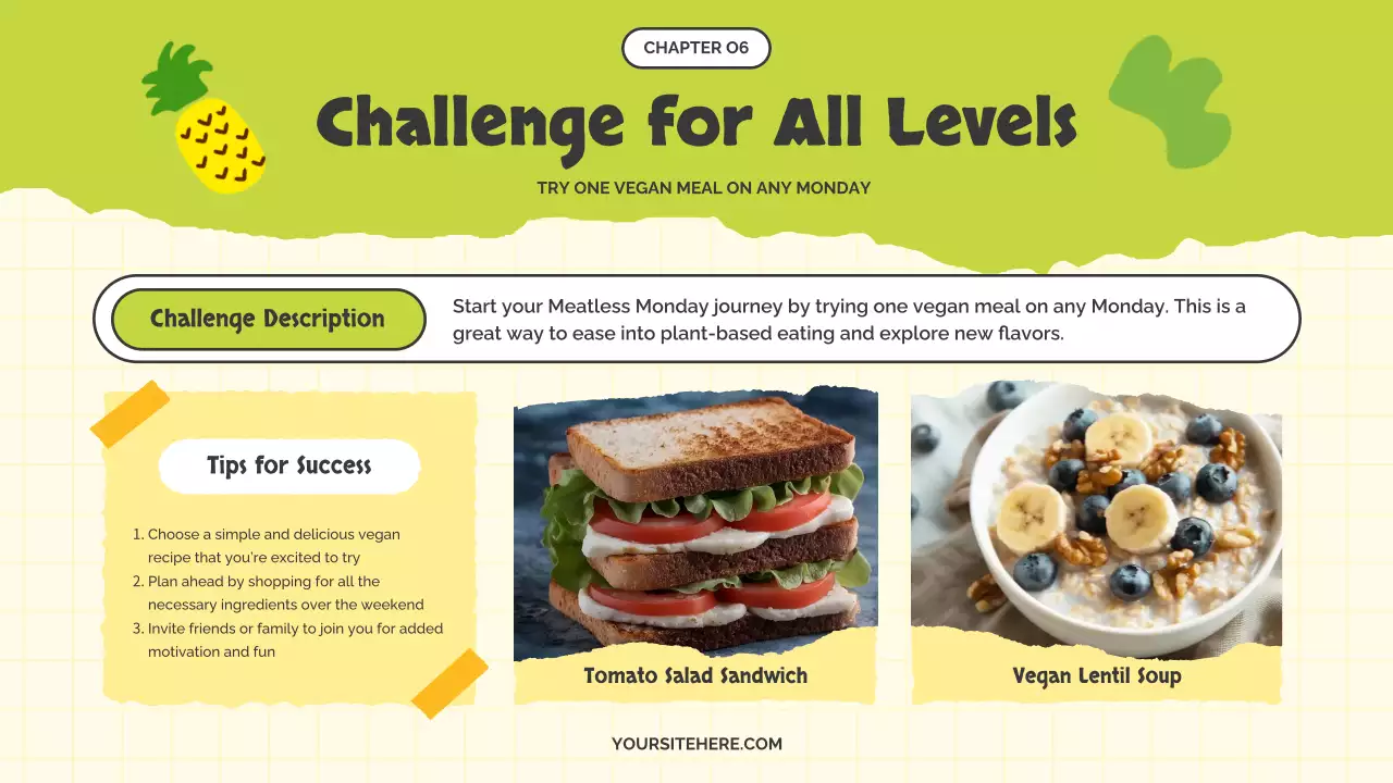 Bài thuyết trình quảng cáo thuần chay đơn giản màu vàng