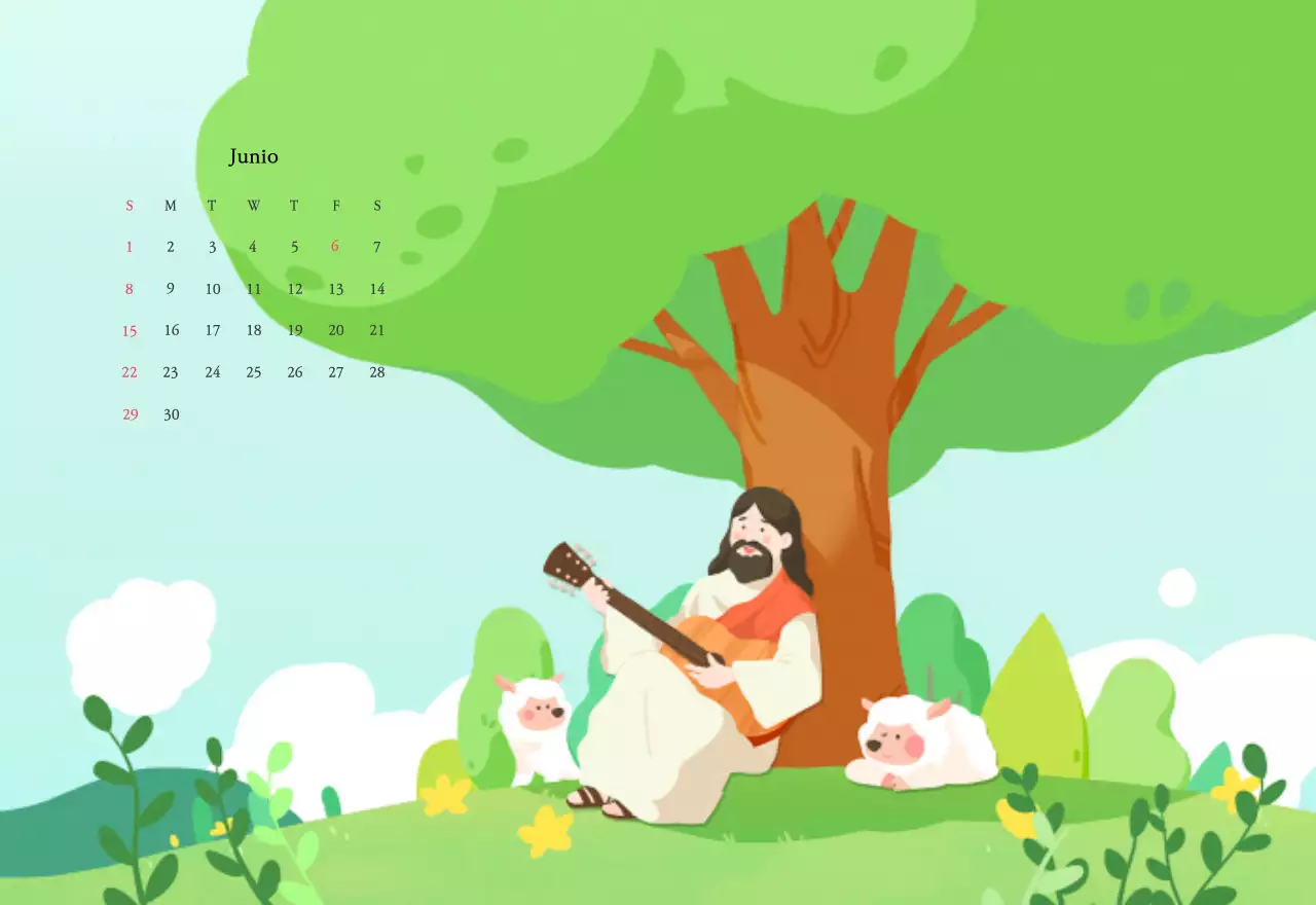 Colores cálidosIglesias con simpáticas ilustraciones