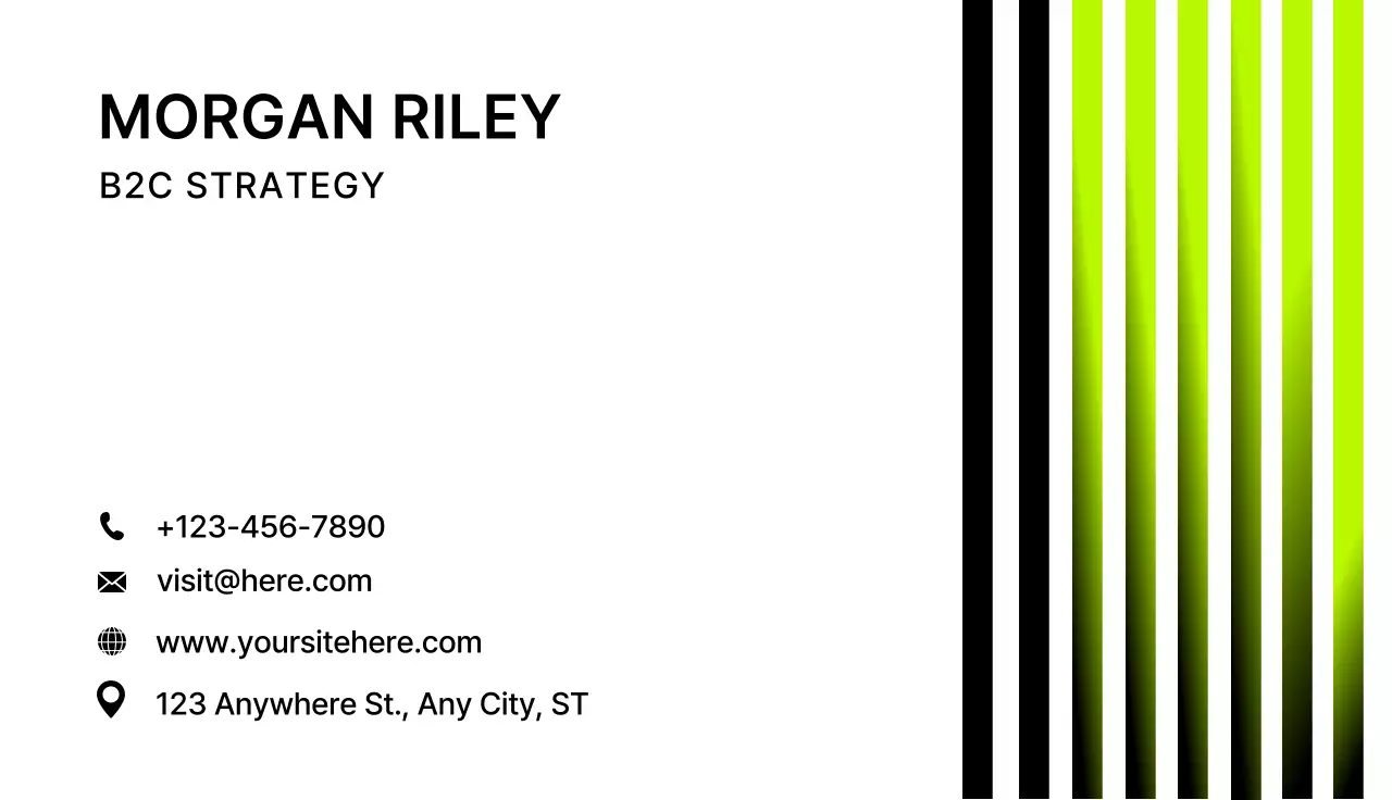 Green Minimal Business Card