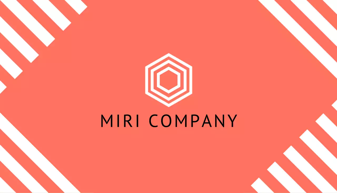 Coral Minimal Business Card