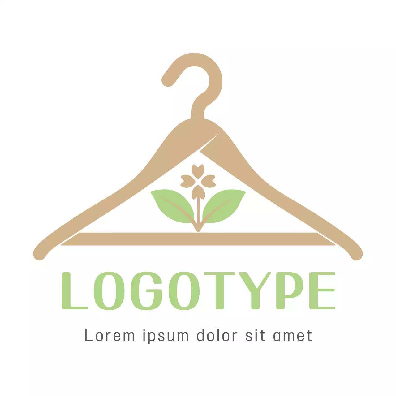 Beige Simple Fashion Logo