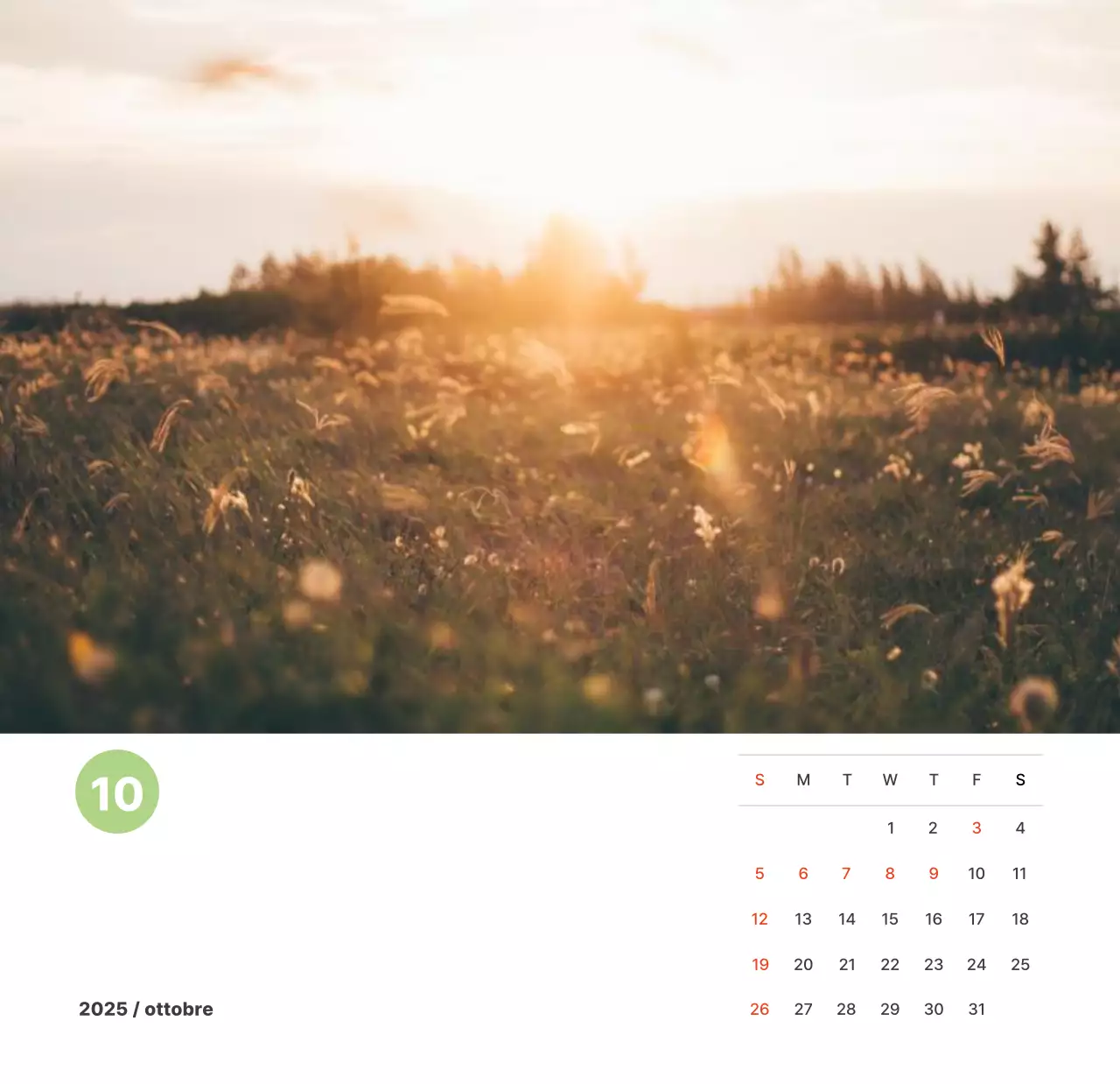 Calda fotografia di paesaggio con colori pastello