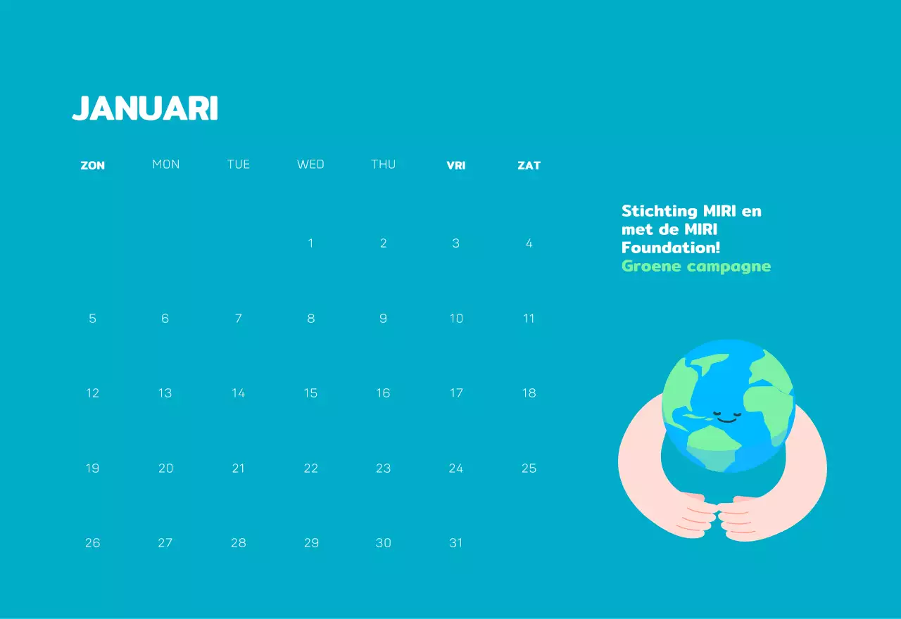 Een sociale stichting die de feestdagen viert met kleurrijke illustraties van mensen en de planeet.