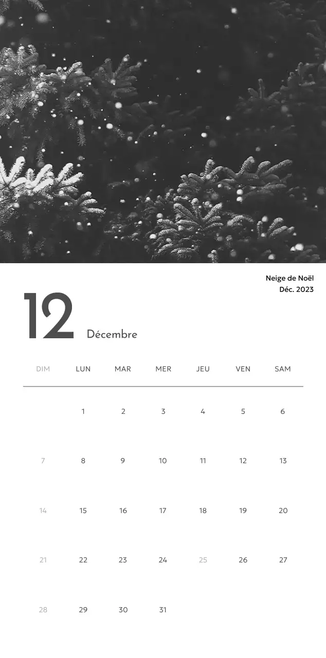 Un calendrier photo à l'allure urbaine et épurée