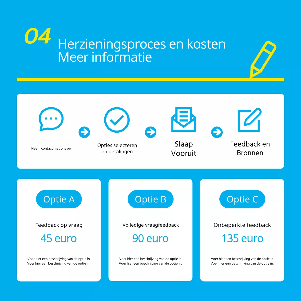 Een eenvoudige lichtblauwe en gele bijles promoten