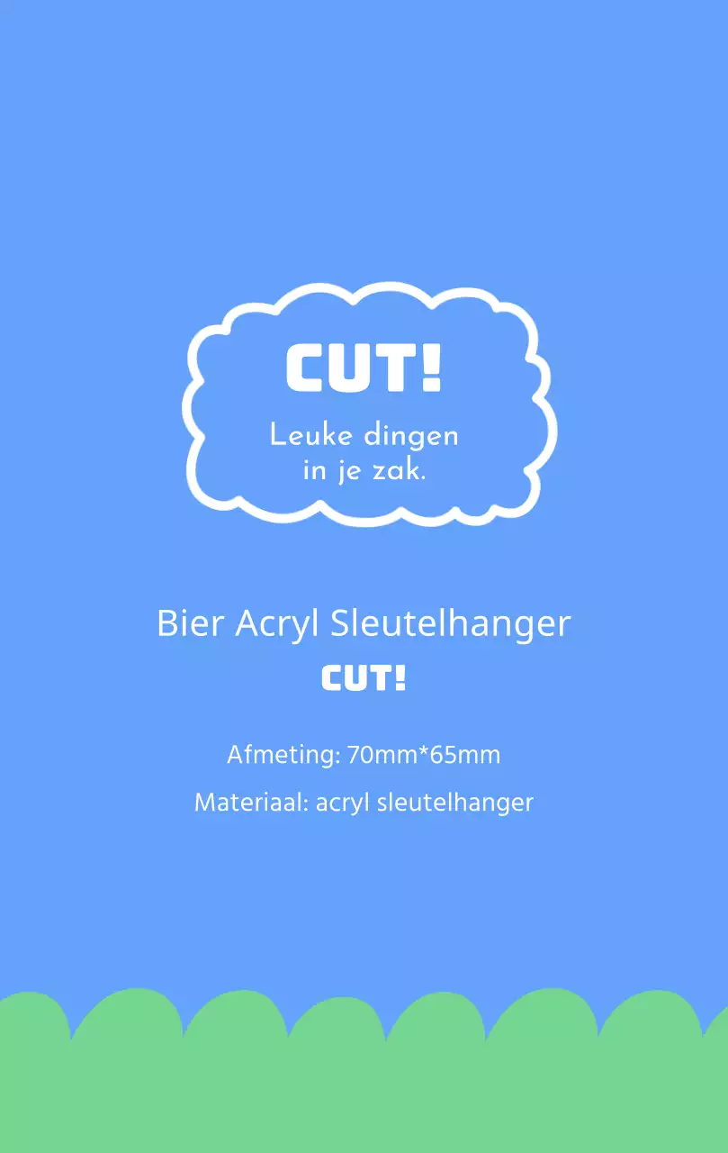 Schattig sleutelhangerbehang in blauw