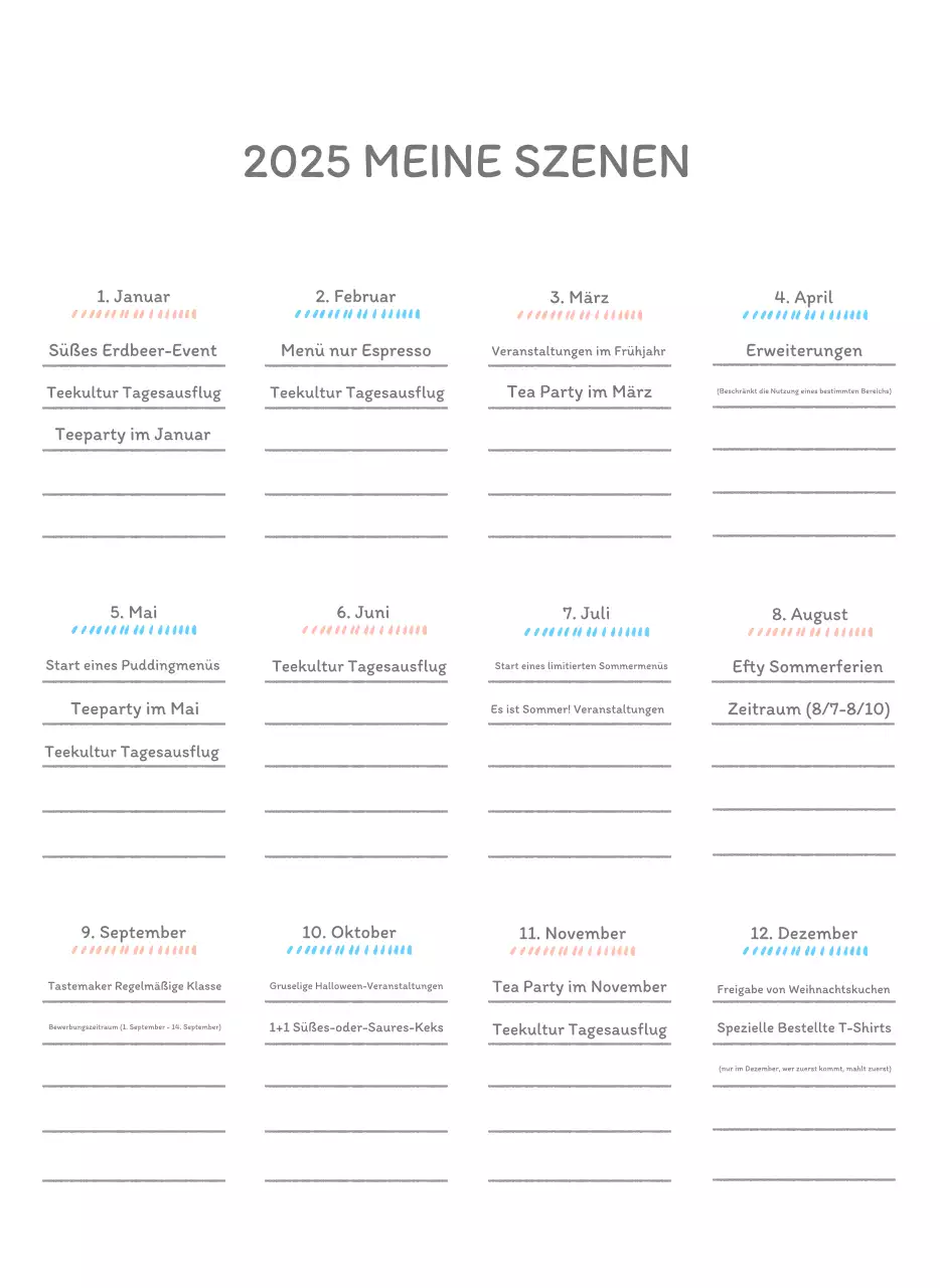 Niedliche Kalender mit knuffigen Illustrationen