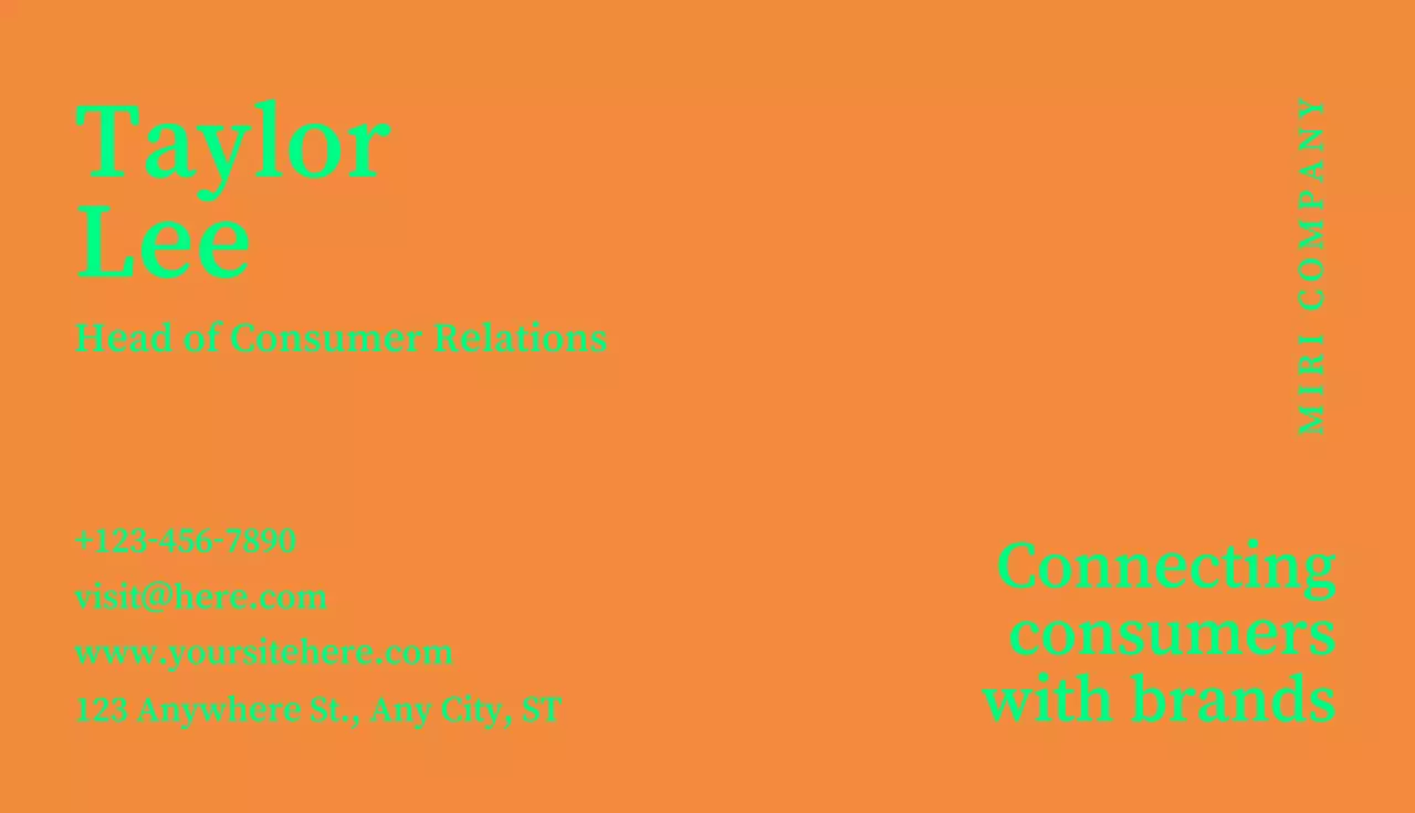 Orange Modern Business Card