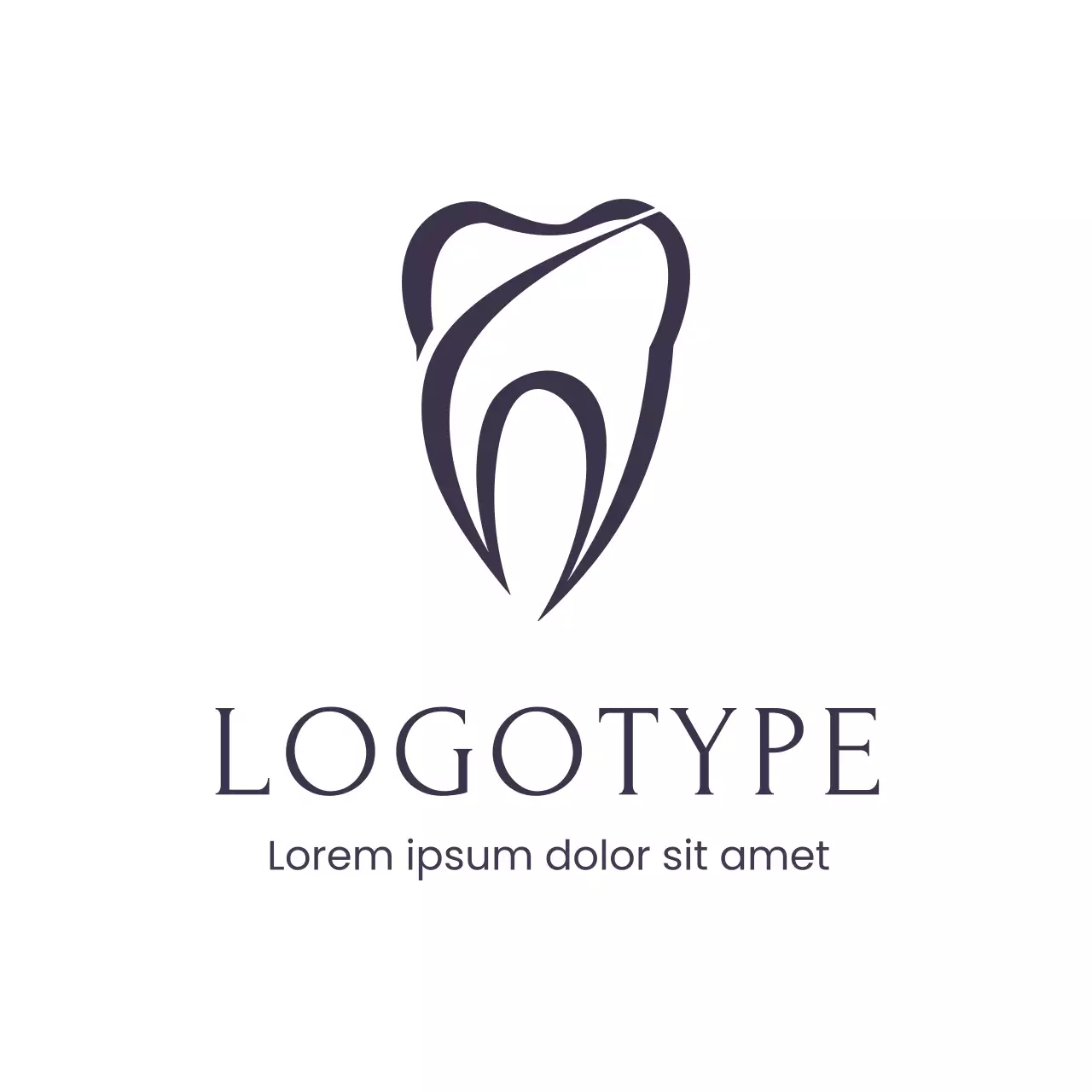 Black Minimal Dental Logo