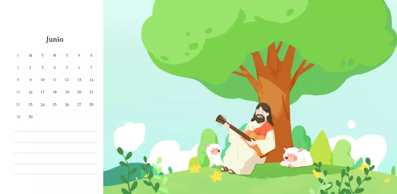 Colores cálidosIglesias con simpáticas ilustraciones