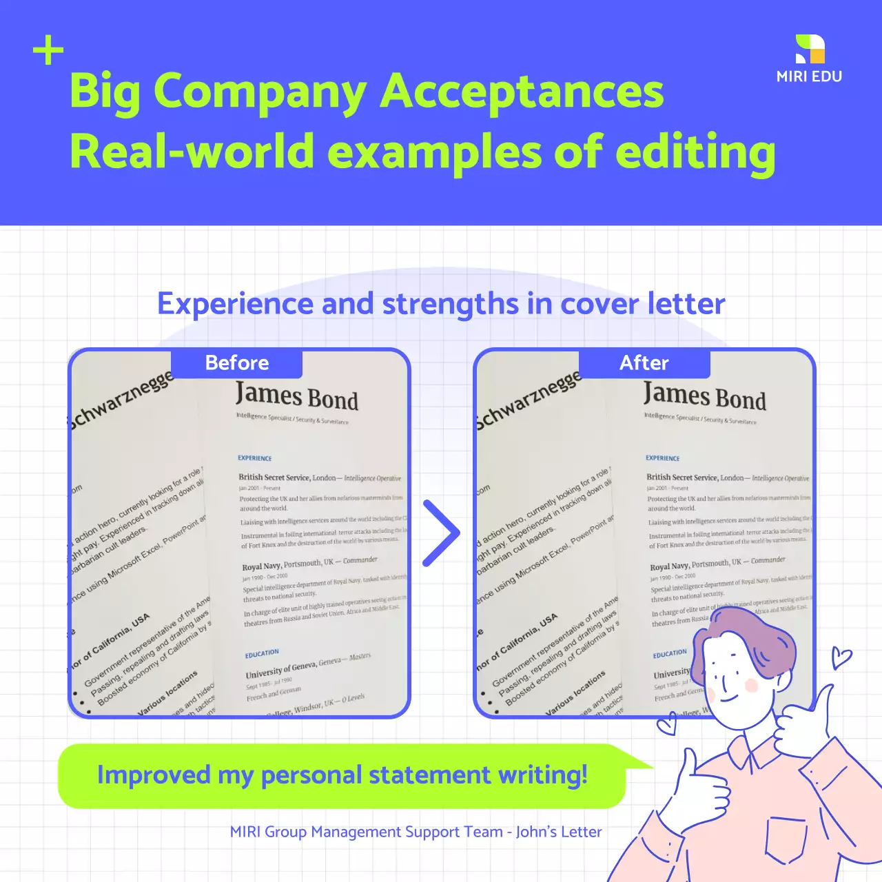 Blue Modern Cover Letter Course Instagram Carousel