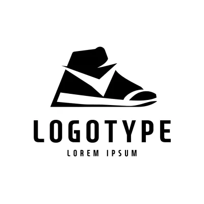 Black Minimal Sneaker Logo