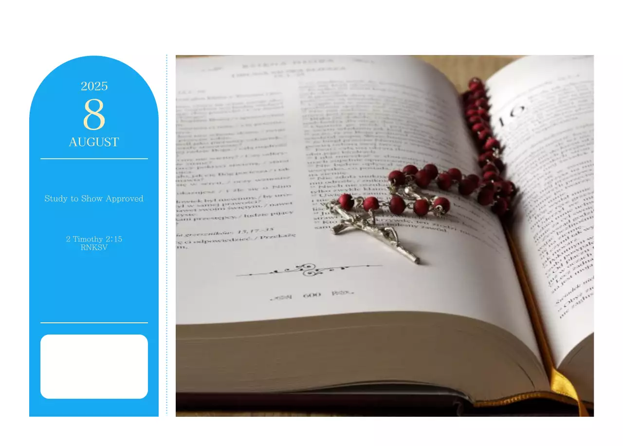 Blue modern concept church calendar