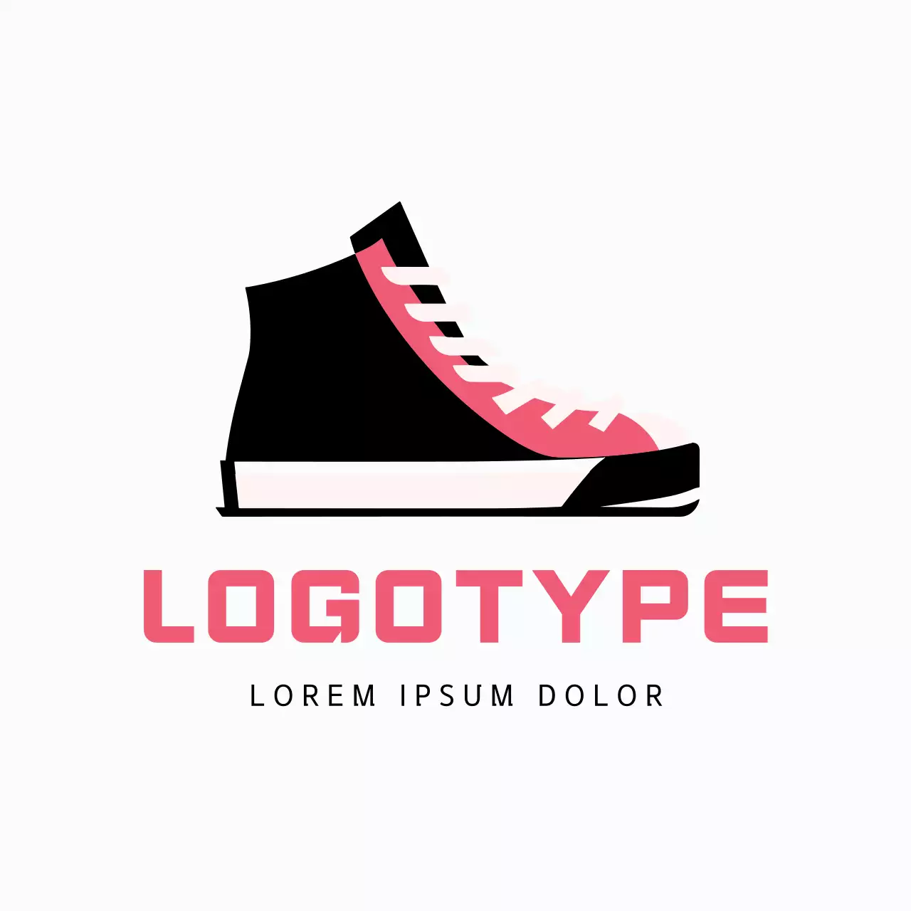 Pink Minimal Sneaker Logo