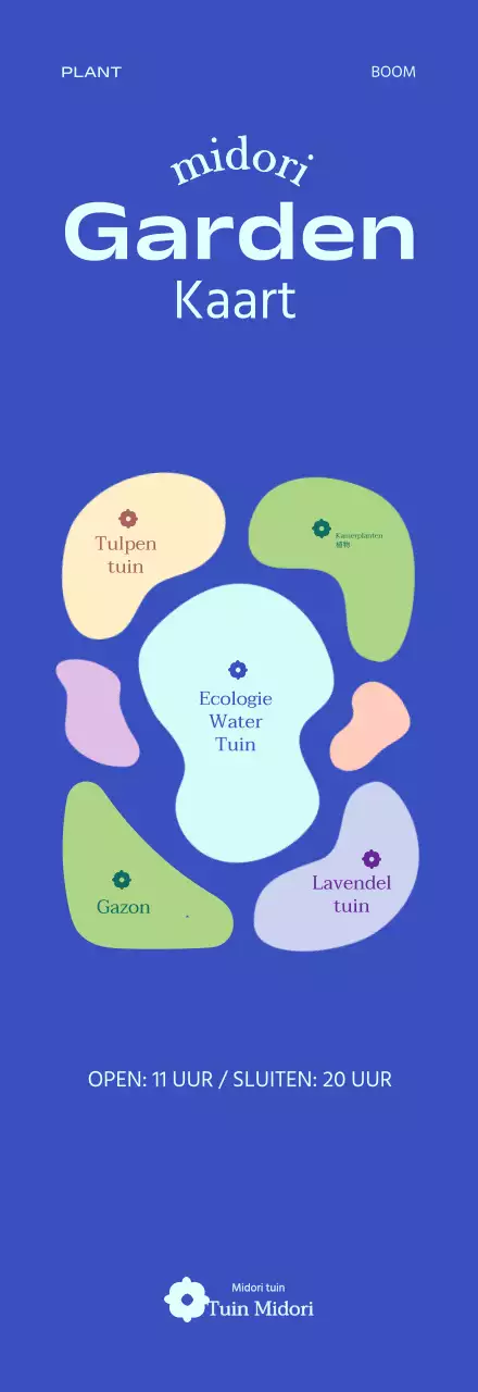 Balpen merchandise achtergrond van een milieuvriendelijke botanische tuin