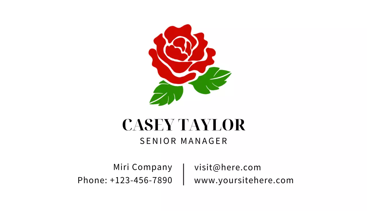 Red Elegant Business Card