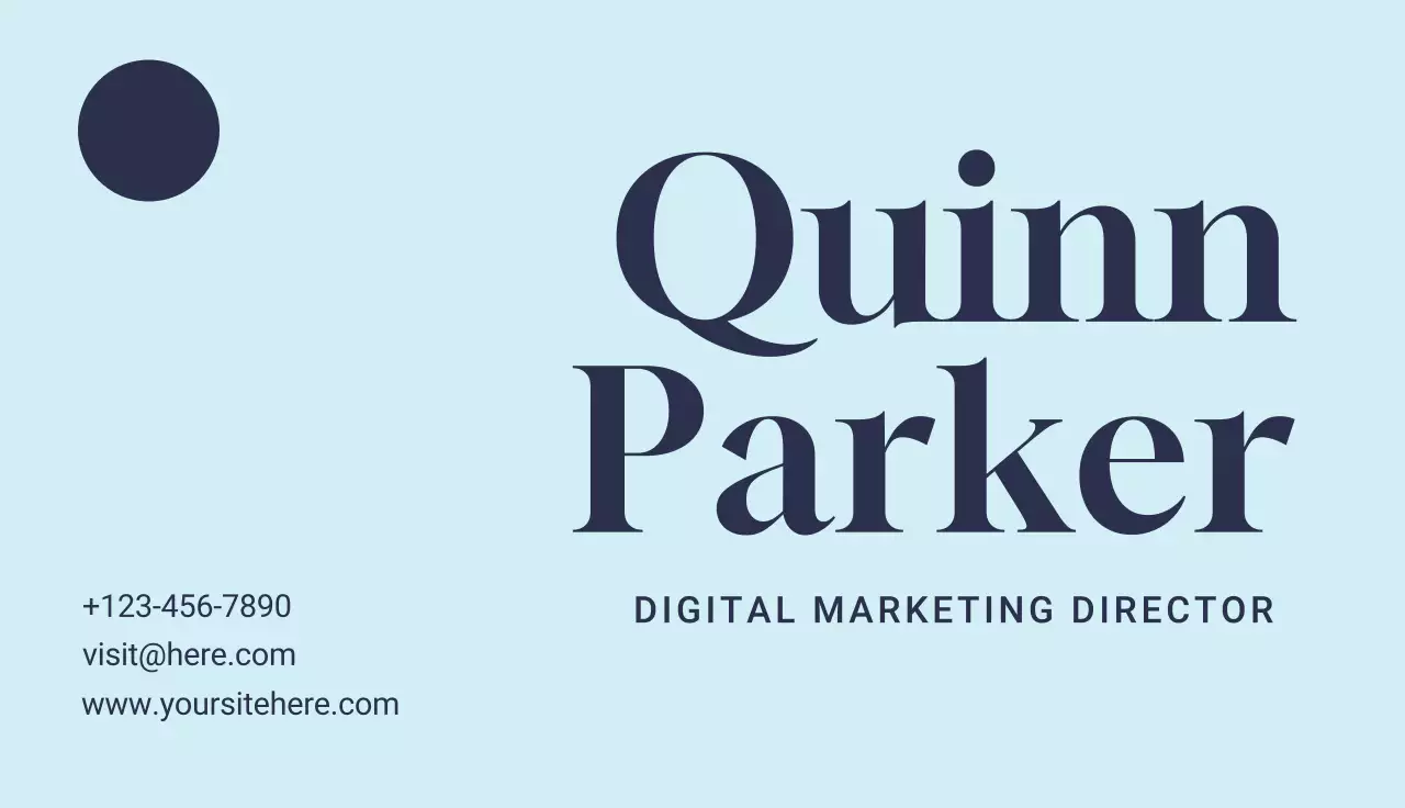 Blue Modern Business Card