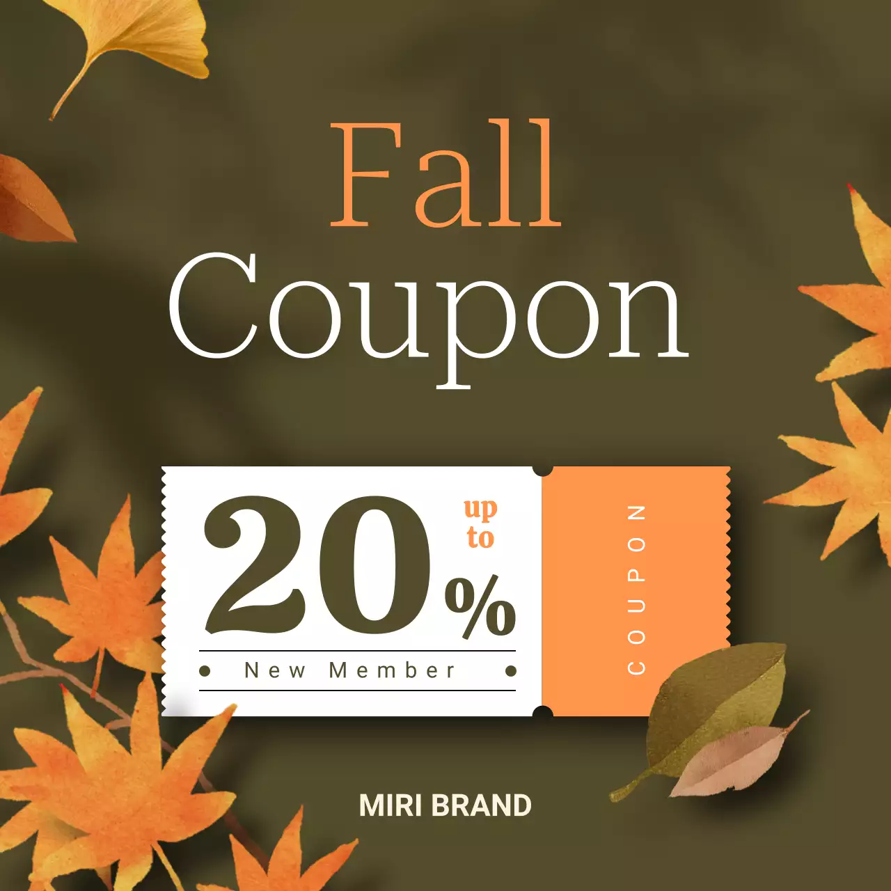 Orange Elegant Fall Promotion Instagram Carousel