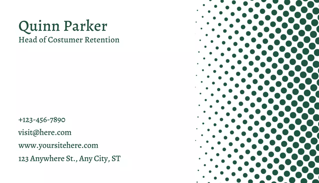 Green Minimal Business Card