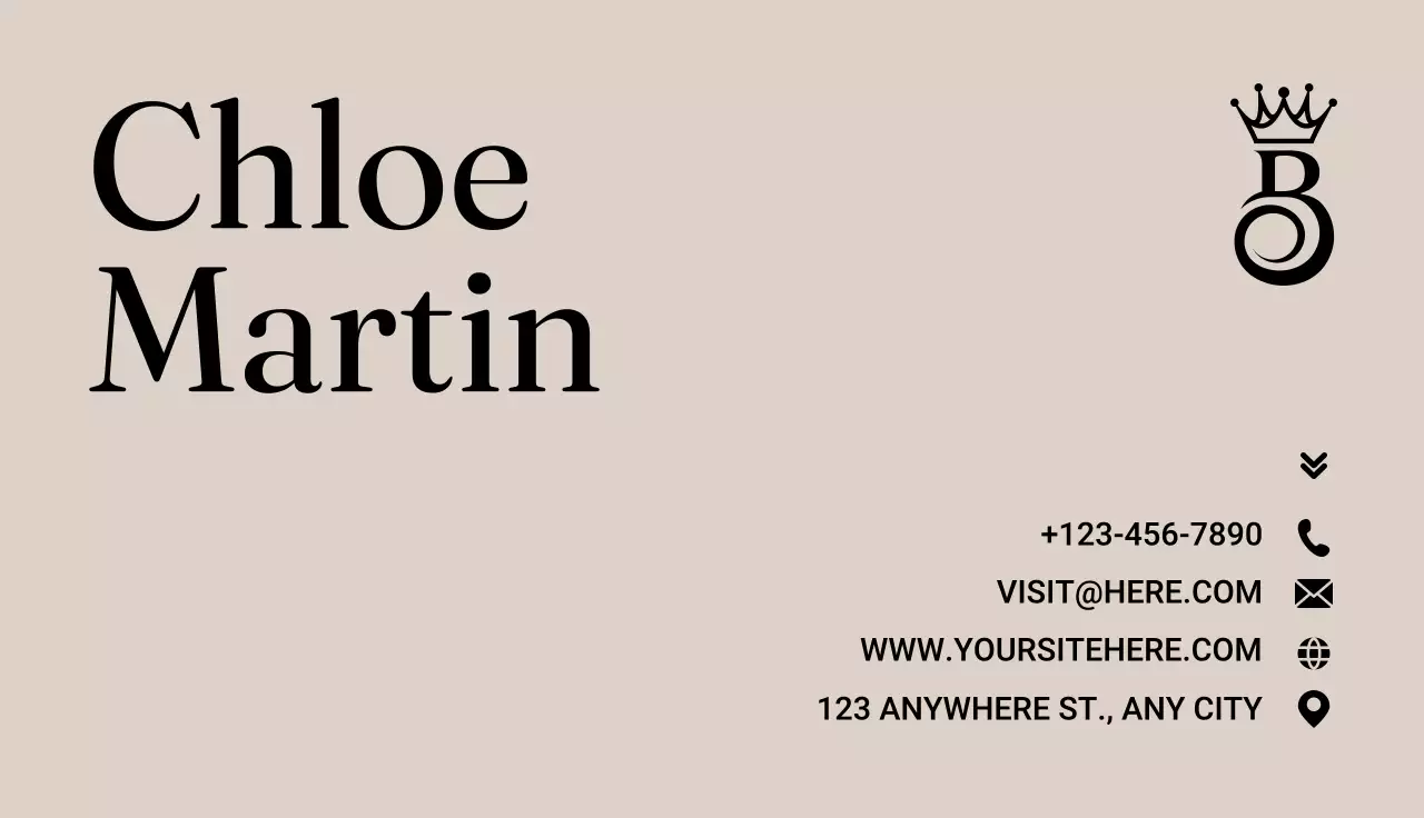 Beige Classic Business Card