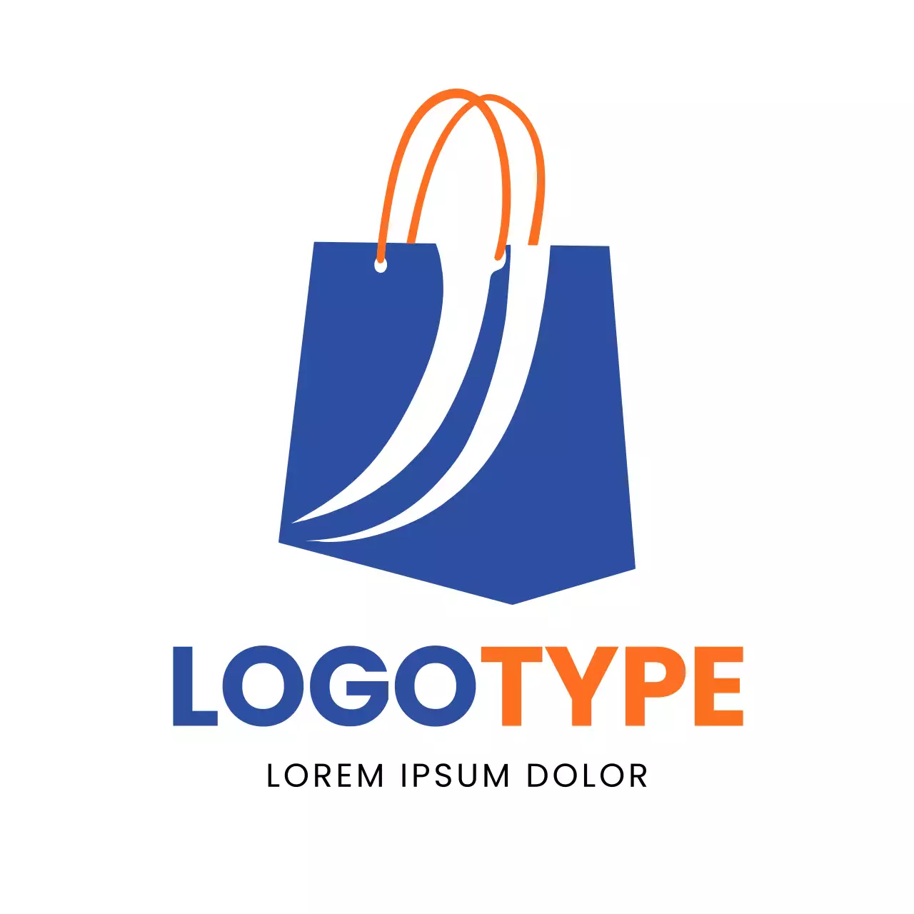 Blue Modern Shopping Logo