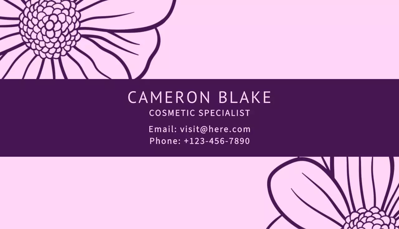 Pink Elegant Business Card