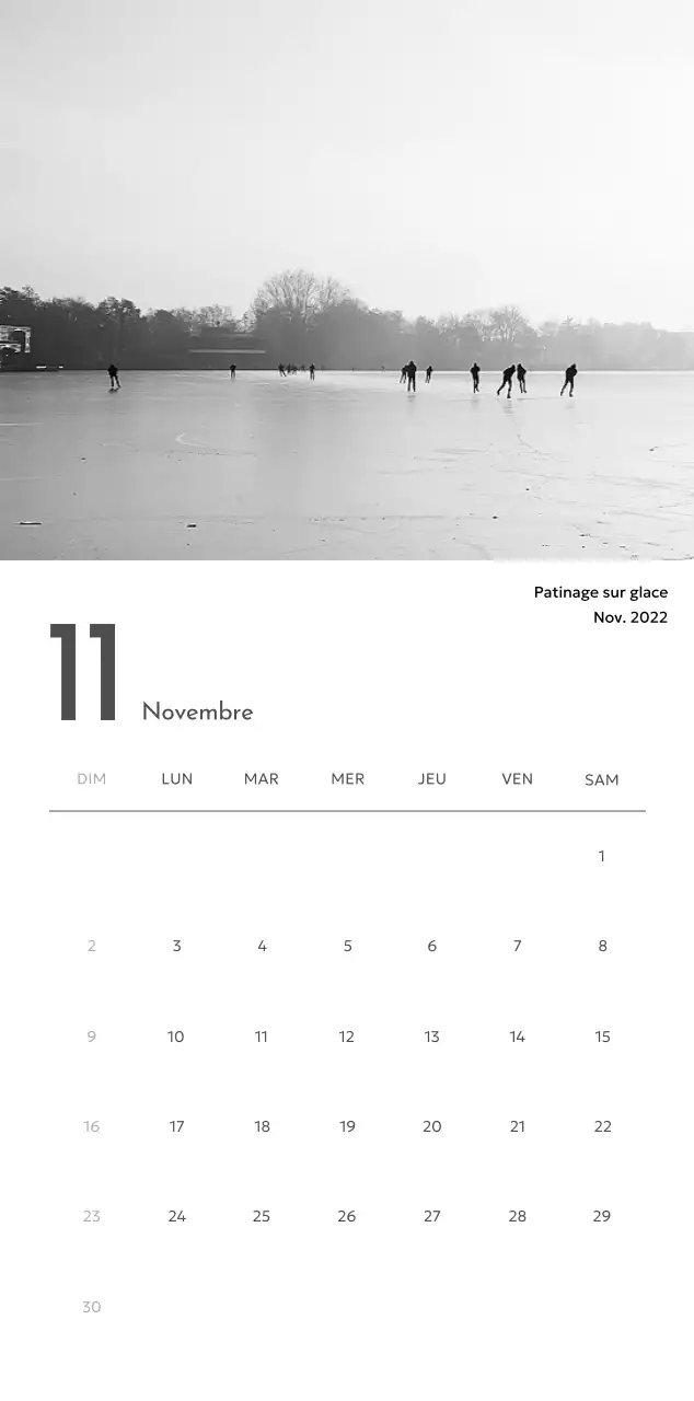 Un calendrier photo à l'allure urbaine et épurée
