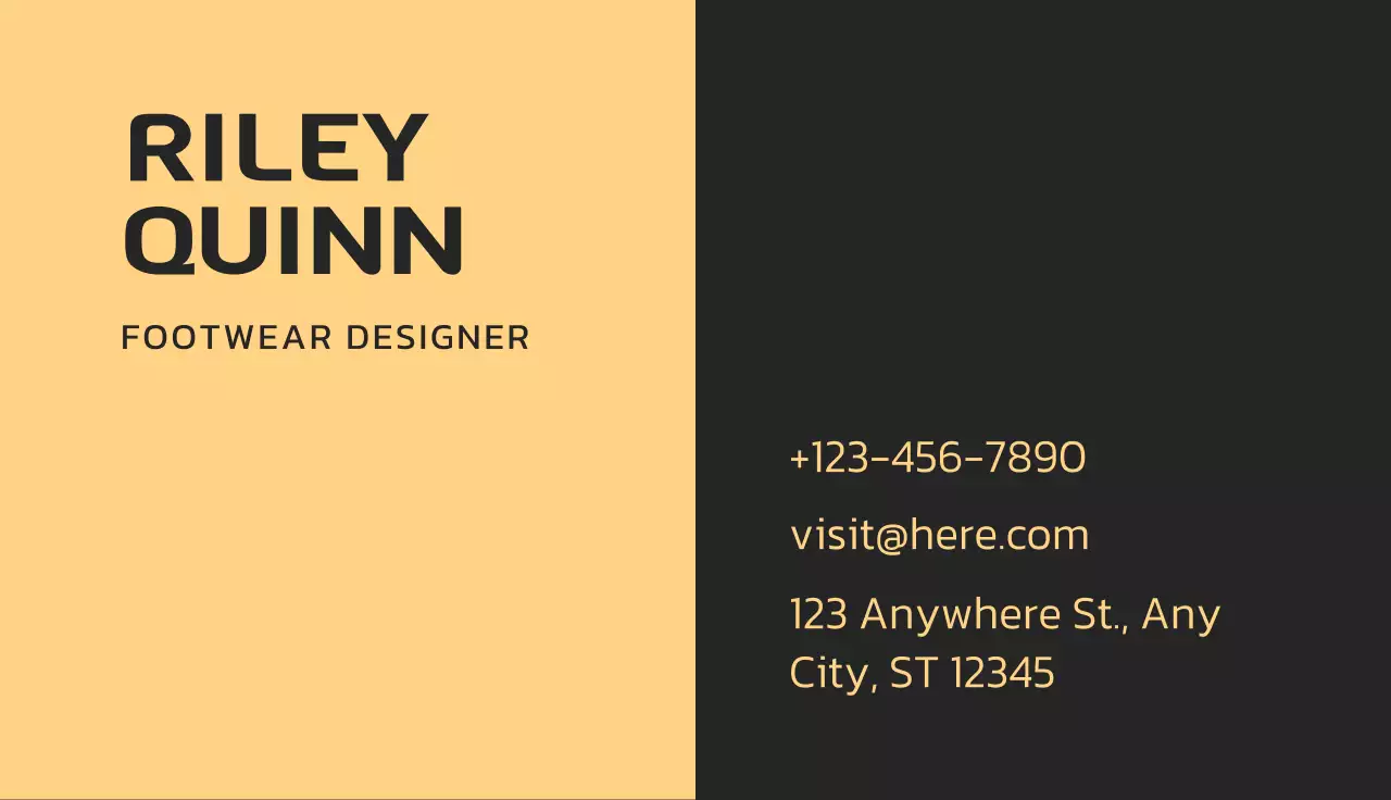 Beige Minimal Business Card
