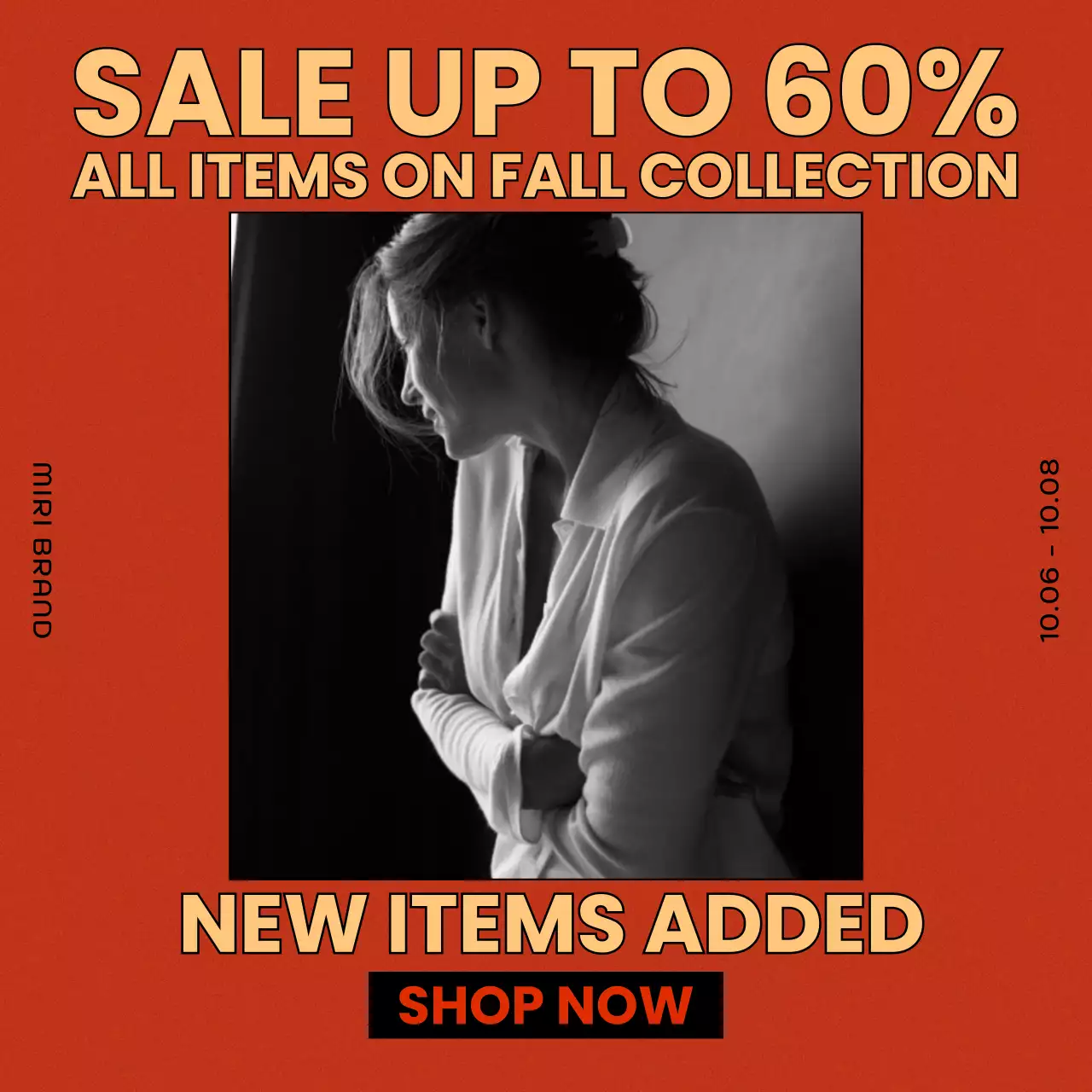 Orange Modern Sale Promotion Social Media Post