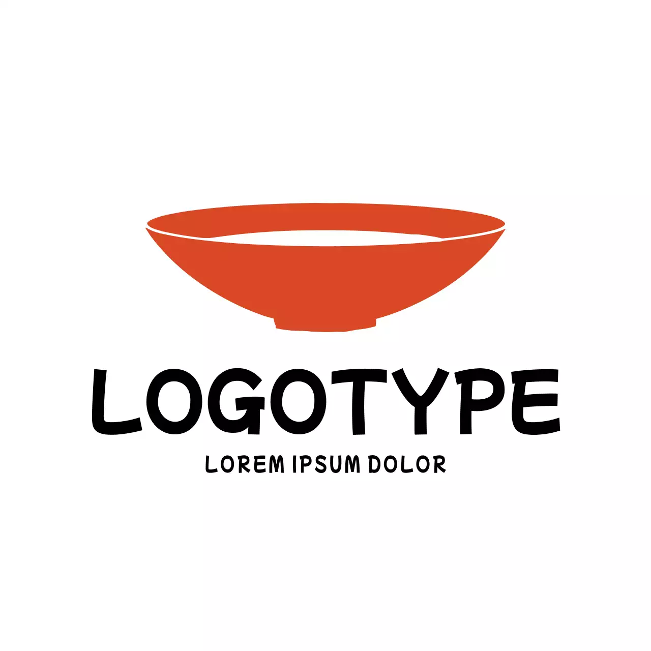 Orange Minimal Design Logo