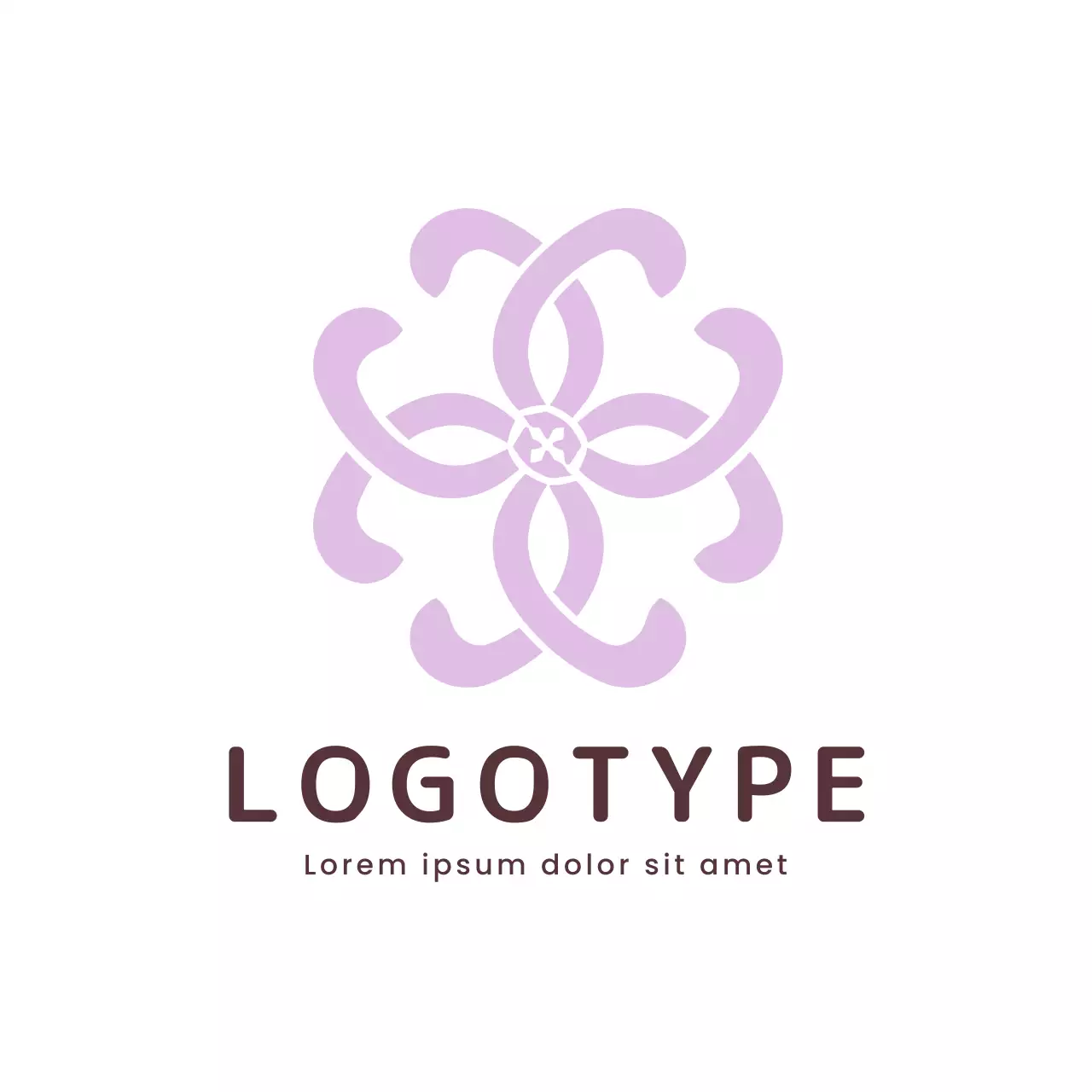 Purple Minimal Design Logo