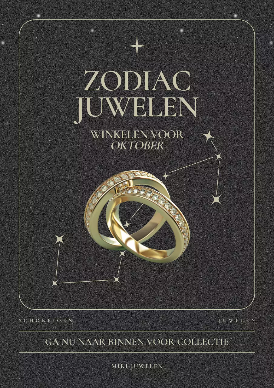 zwarte luxe zodiak sieraden promotie