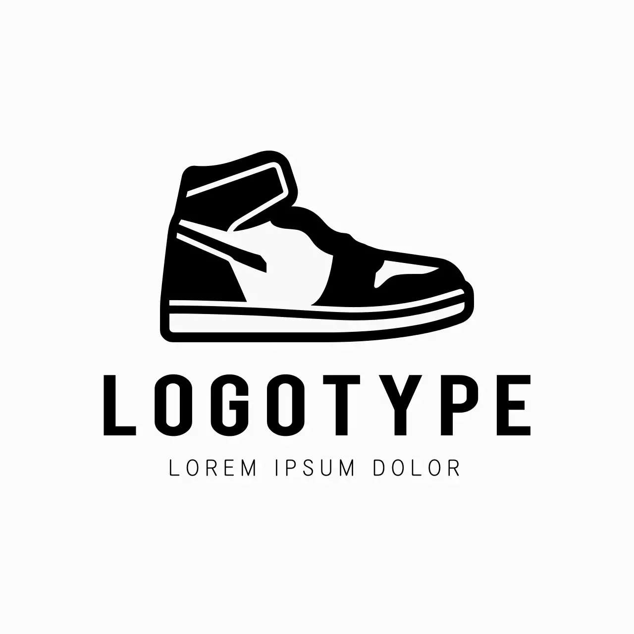 Black Minimal Sneaker Logo
