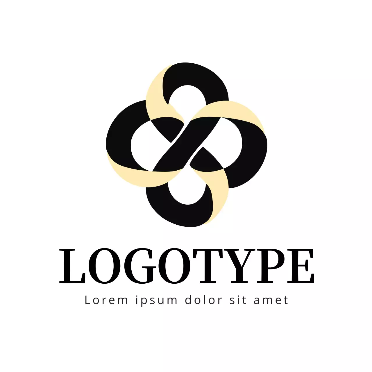 Black Minimal Design Logo