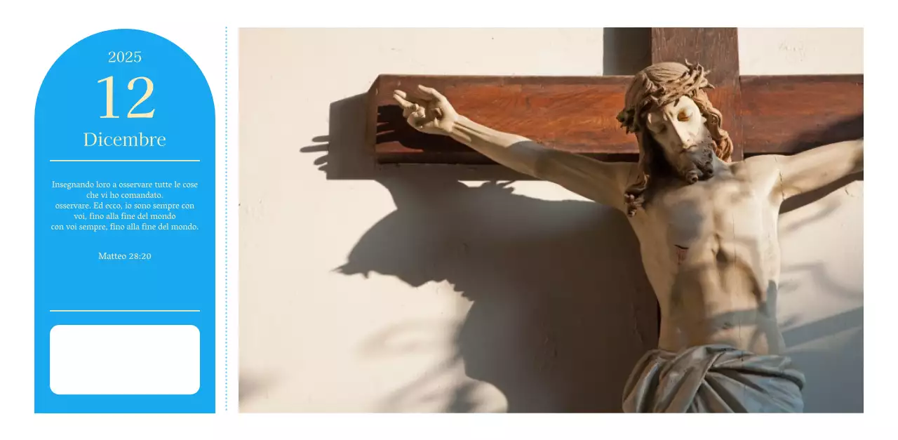 Calendario ecclesiastico blu di concezione moderna